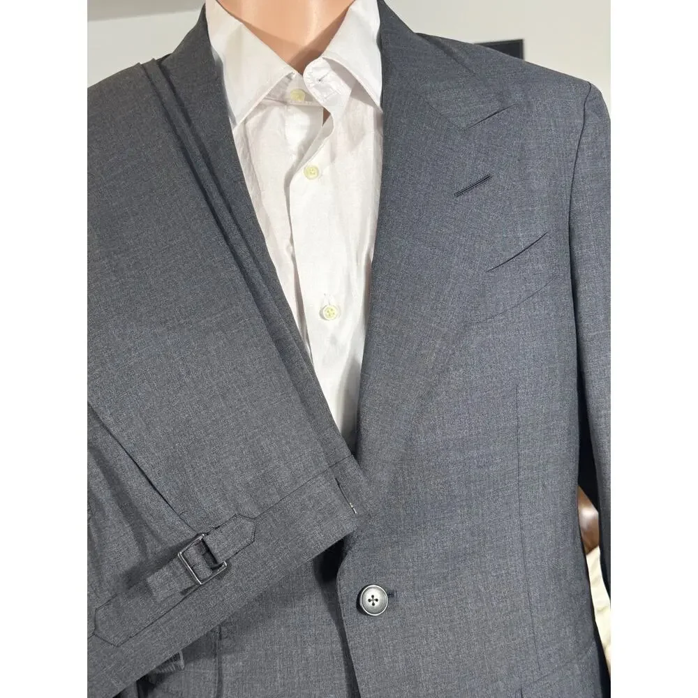 Tom Ford Shelton 2Pc Charcoal Wool Peak Lapel Suit 48R 38R 34x28 Trousers